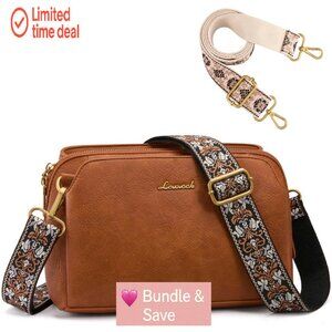 Small PU Leather Crossbody Bag with RFID Security & Adjustable Straps